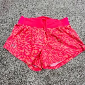 Under Armour Women's Vibrant Pink and Orange Athletic Shorts